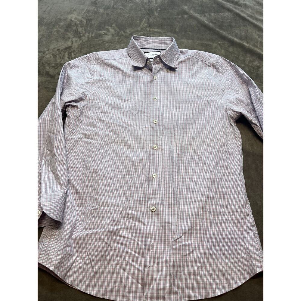 Charles Tyrwhitt Slim Fit Men's Long Sleeve Blue Check 15 1/2x33